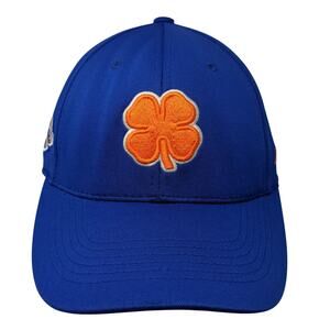 Live Lucky Fitted Baseball Cap Blue Medium Lightweight Embroidered Black Clover